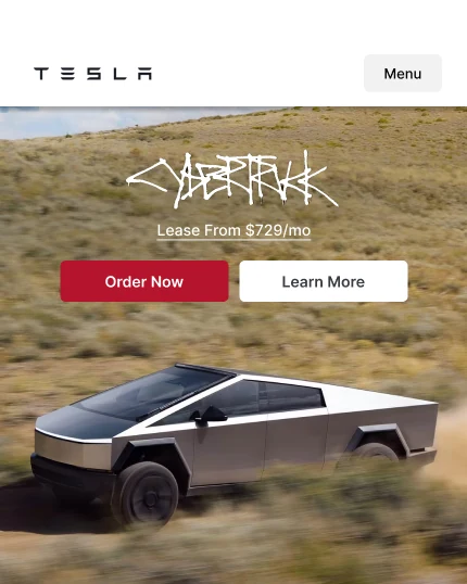 Portada del rediseño de Tesla con la Cybertruck